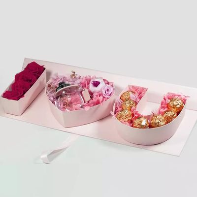 チョコレート ギフトの包装箱、中心のローズの毎日の結婚の花のための感謝祭のギフト用の箱
