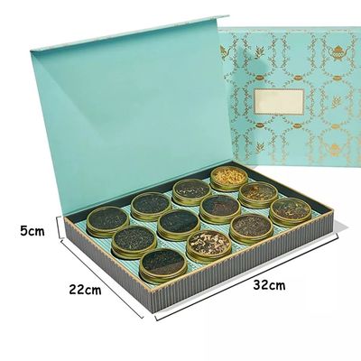 OEM/ODMの茶包装箱、ふたが付いている注文の金属の茶小さなかん