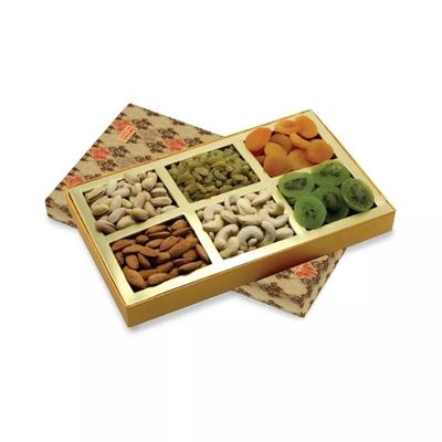 印刷された装飾的な結婚祝いのDiwaliの空乾燥したフルーツの荷箱を荷箱