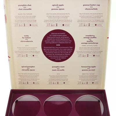 長方形のボール紙のペーパー ギフト用の箱は、9つのコンパートメント茶箱Cutomized大きさで分類する