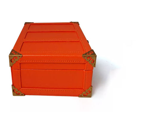 ハンドメイド香水のスーツケースのギフト用の箱を群がらせるMDF PUの革箱