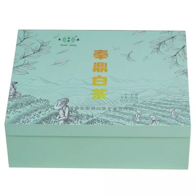 押す/浮彫りになる茶収納箱、金属の錫が付いている注文のボール紙箱