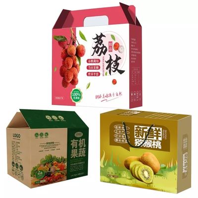 カスタマイズされたフルーツおよびVegの板紙箱は長方形を波形を付けた