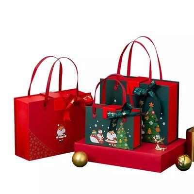 PMSのクリスマスのボール紙のギフト用の箱ISOは塗被紙の波形のクリスマス箱を