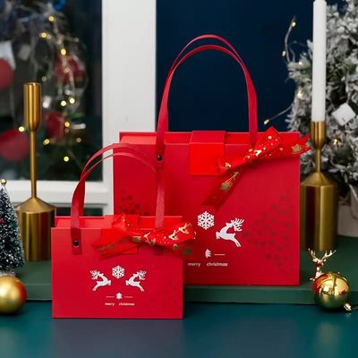 PMSのクリスマスのボール紙のギフト用の箱ISOは塗被紙の波形のクリスマス箱を