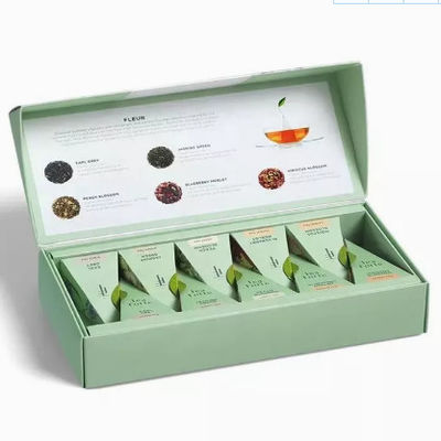 ハンドメイド注文の印刷されたボール紙のペーパー茶箱の折りたたみ
