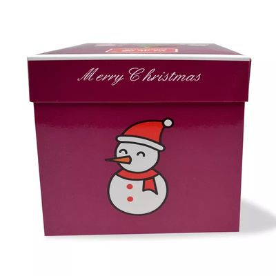 CMYKはオフセット印刷のクリスマスのボール紙のギフト用の箱を6のX 3.5のX 3.5インチ