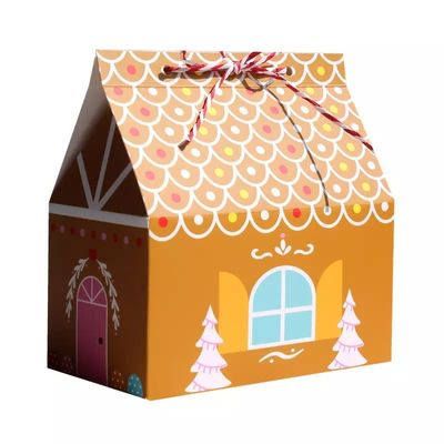 家はキャンデーの使い捨て可能なボール紙のためのクリスマスのギフト用の箱を形づける