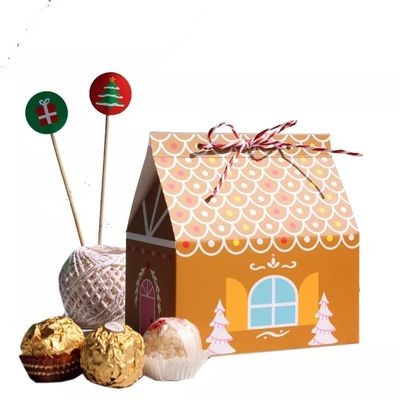 家はキャンデーの使い捨て可能なボール紙のためのクリスマスのギフト用の箱を形づける