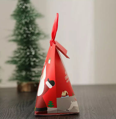 6*6*10cmのペーパー クリスマスのギフト キャンデー箱のサンタクロースの印刷